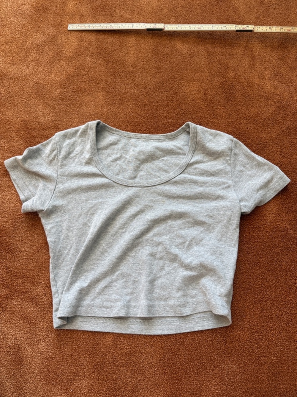 AMERICAN APPARELL SCOOP NECK CROP TOP T SHIRT